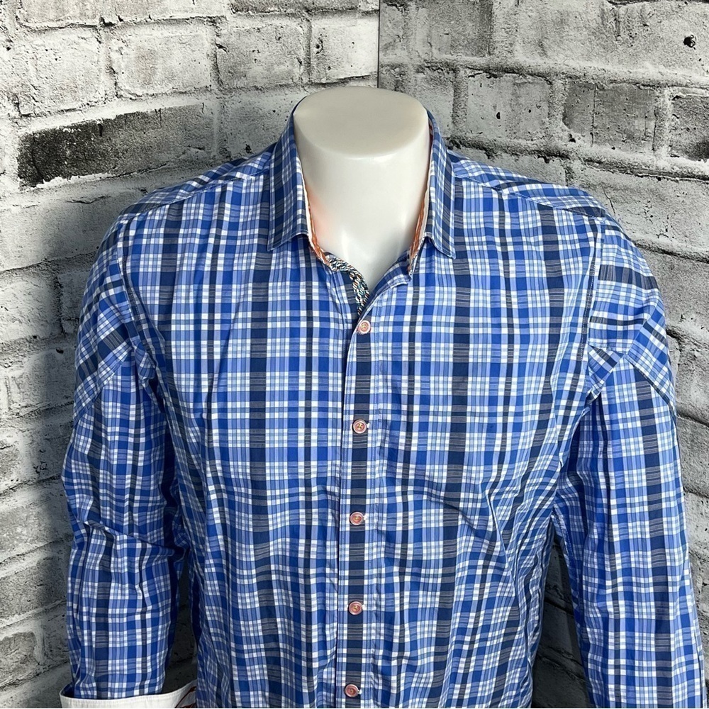 Robert Graham X Flip Cuff Plaid Checked Shirt - Picture 2 of 10